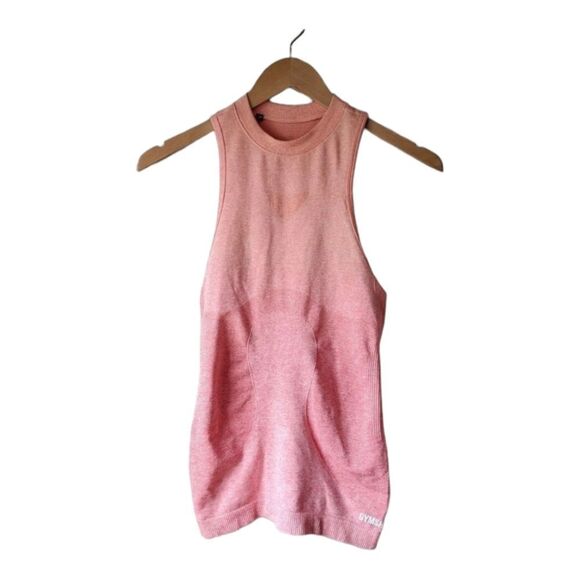 Gymshark Seamless Ombre Peach Pink Activewear Tank Top sz S - Picture 6 of 11